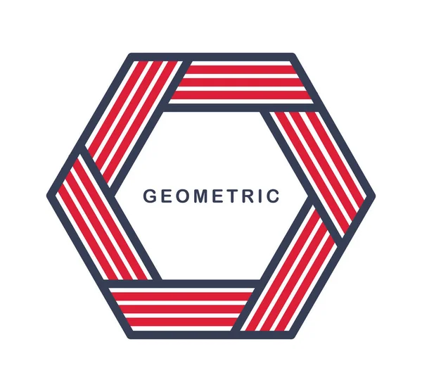Geometrik Vektör Çizgisi Sanat Logosu Beyaz Soyut Doğrusal Çağdaş Biçim — Stok Vektör