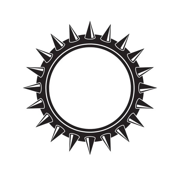 Collier Avec Des Cornichons Métalliques Pointus Icône Vectorielle Isolé Sur — Image vectorielle