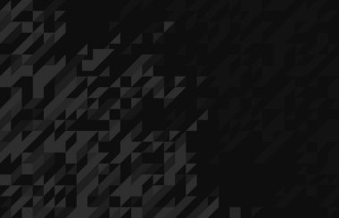 Soyut mozaik vektör arkaplan siyah ve gri tek renkli illüstrasyon, geometrik karo arkaplan soyutlaması, reklam ve sunumlar için boş şablon.