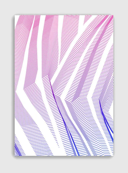 Abstract Line Art Vector Minimal Contemporary Brochure Design Cover Template — Stock Vector