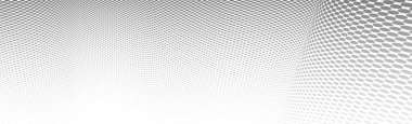 3 boyutlu perspektif vektörü soyut arka plandaki gri noktalar, noktalı desenli havalı tasarım, bilim teknolojisinin dalga akışı veya reklamlar için ticari boş şablon.