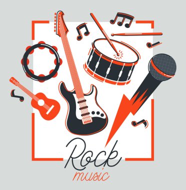 Rock müzik grubu taşıyıcı poster resmi beyaz arka plan, hard rock ve heavy metal canlı müzik festivali ya da konser ilanı ya da reklam afişi, rock n roll müzik grubu.