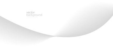 Eğimli vektör soyut arkaplan, açık gri tasarım eğrisi enerji hareketi, rahatlatıcı görüntü veya teknoloji ile dalgalı şekil akışı.