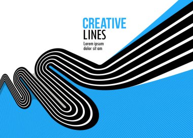 Hareket vektörü soyut arkaplan, yaratıcı ve boyutsal eğimli çizgiler dinamik bileşim, hareket ve teknoloji.