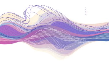 Doğa sanatı oryantal Japon tarzı vektör soyut arkaplan, su şekilleri ve dokuları gibi sulu..