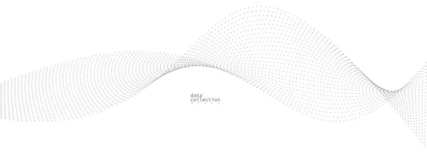 Дизайн Вектора Потока Серых Воздушных Частиц Абстрактный Фон Массивом Струящихся — стоковый вектор