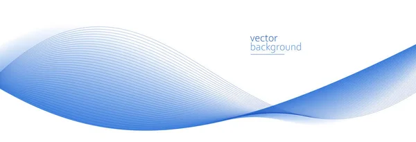Curva Forma Flujo Vector Fondo Abstracto Gradiente Azul Claro Concepto — Archivo Imágenes Vectoriales