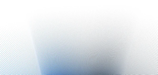 Dotted Vector Abstract Background Blue Grey Dots Perspective Flow Dotty — Stock vektor