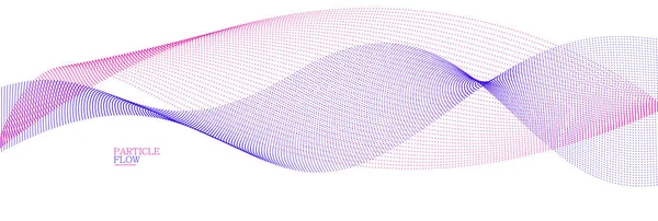 Gladde Achtergrond Met Golf Van Vloeiende Deeltjes Abstracte Vectorkunst Gemakkelijke — Stockvector