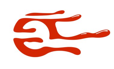 Sıvı erime tarzı olan daire tasarımı, beyaz arkaplanda izole edilmiş vektör tasarımı, boya çözünmüş sembol simgesi veya logosu.