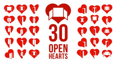 Kalpler, basit simgeler veya logolarla açılır. Grafik tasarım elementleri yeni duygulara açık olma, yardım ve yardım fikri, bakım ve aile kavramına açılır..