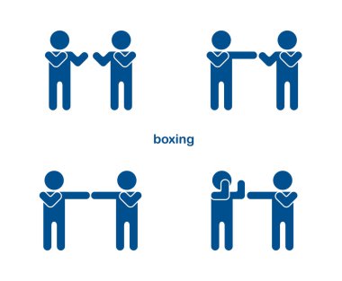 Boks basit vektör simgesi beyaza izole edilmiş, spor dövüş sanatları, çatışma savaşı.