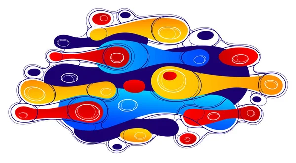 Illustration Vectorielle Abstraite Fluides Lave Colorés Formes Gradients Bulles Mouvement — Image vectorielle