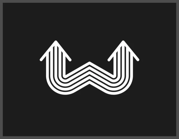 Concept Arrows Vector Logo Isolated Double Arrows Symbol Pictogram Stripy — Stok Vektör