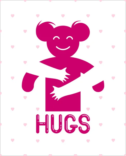 Beloved Woman Care Hands Lover Friend Hugging Her Vector Icon — Stock Vector