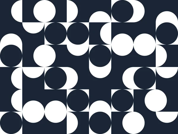 Geometrische Abstrakte Nahtlose Muster Mit Schwarz Weißen Einfachen Elementen Der — Stockvektor