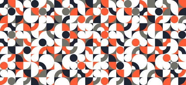 抽象ベクトル幾何学的なシームレスなパターン 色の単純な幾何学的な要素を繰り返しタイル 壁紙やウェブサイトの背景 レトロなスタイルのデザインの背景 — ストックベクタ