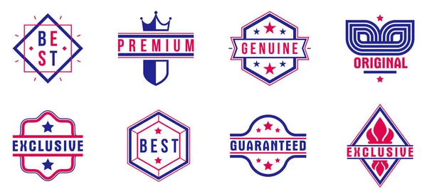 Premium Best Quality Vector Emblems Set Badges Logos Collection Different — Stock Vector