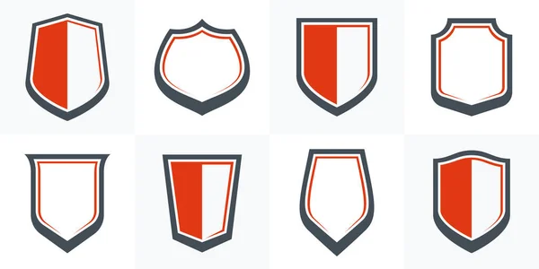 Classical Shields Collection Vector Design Elements Defense Safety Icons Empty — стоковый вектор