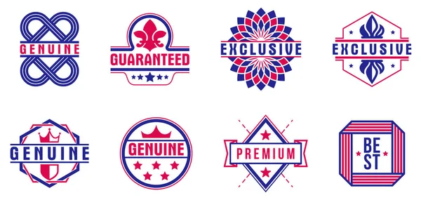 Premium Beste Kwaliteit Vectoremblemen Set Badges Logo Collectie Voor Verschillende — Stockvector