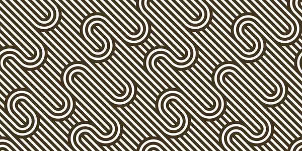 Stripy Vector Naadloos Patroon Met Geweven Lijnen Geometrische Abstracte Achtergrond — Stockvector