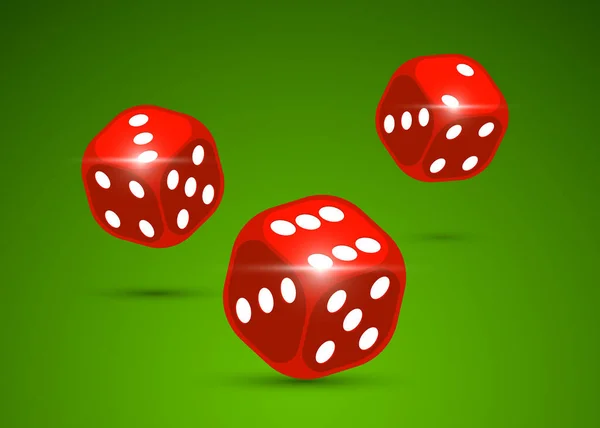 Würfelvektor Objekte Isolierte Illustration Glücksspiel Design Brettspiele Realistische Würfel Glück — Stockvektor