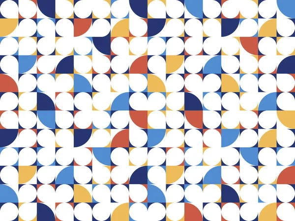 Abstract Vector Geometrisch Naadloos Patroon Kleur Eenvoudige Geometrische Elementen Herhalen — Stockvector