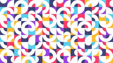 Kusursuz geometrik desen, duvar kağıdı veya web siteleri için soyut vektör arkaplanı veya geometrinin renkli elemanları ile oluşturulan kağıt baskısı.