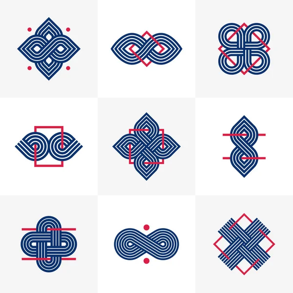 Озил Символ Логотип Переплетенный Геометрический Запутанный Отель Вектор Логотип Форма — стоковый вектор
