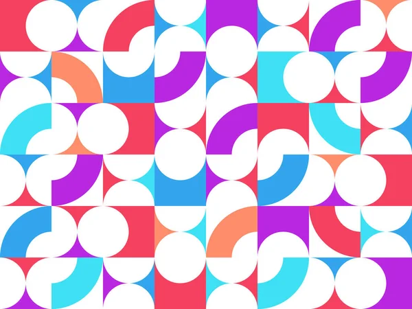 Abstrakte Vektor Geometrische Nahtlose Muster Farbe Einfache Geometrische Elemente Wiederholen — Stockvektor