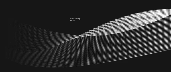 Fond Abstrait Vecteur Forme Lisse Relaxant Avec Une Vague Particules — Image vectorielle