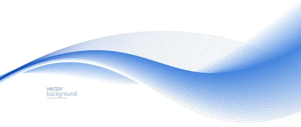 Fließende Blaue Kurvenform Mit Weichem Gradienten Vektor Abstrakten Hintergrund Entspannende — Stockvektor