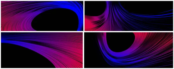 Líneas Distorsionadas Deformadas Vector Fondo Abstracto Curvatura Del Espacio Forma — Archivo Imágenes Vectoriales