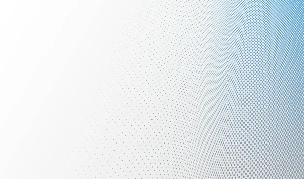 Dotted Vector Abstract Background Blue Grey Dots Perspective Flow Dotty — Wektor stockowy