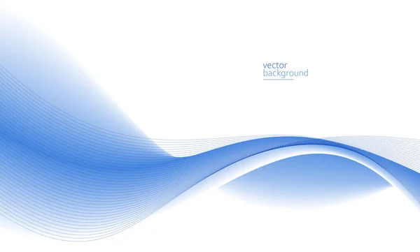 Fließende Blaue Kurvenform Mit Weichem Gradienten Vektor Abstrakten Hintergrund Entspannende — Stockvektor