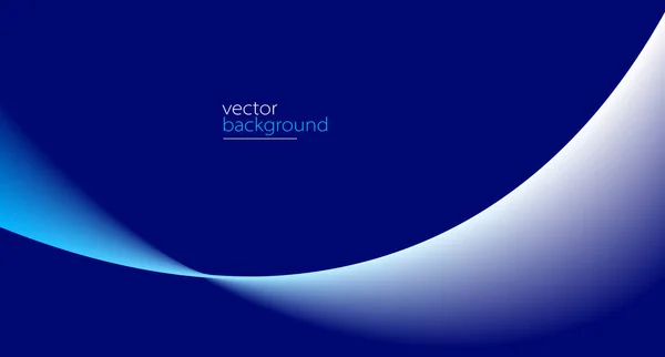 Flowing Dark Blue Curve Shape Soft Gradient Vector Abstract Background —  Vetores de Stock