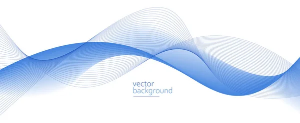 Forma Curva Azul Que Fluye Con Fondo Abstracto Vector Gradiente — Archivo Imágenes Vectoriales