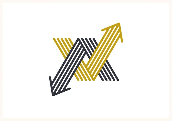 Arrow Vector Original Logo Isolated Pictogram Symbol Double Arrows Dynamic — Wektor stockowy