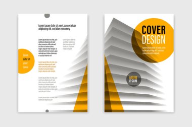 İş broşürü ofis yapı yapı vektörü şablonu, ön ve arka sayfalar, modern broşür veya yıllık rapor, kapak veya sunum A4 kurumsal trend biçimi.