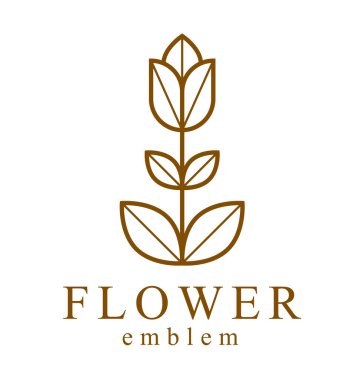 Güzel geometrik çiçek logosu tasarımı beyaz, kutsal geometri çizgisi üzerinde izole edilmiş amblem veya sembol, çiçek açan çiçek oteli veya butik veya mücevher logosu.