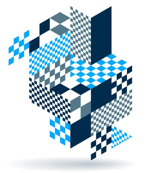 Isometric Cubes Vecteur Abstrait Fond Géométrique Abstraction Art Polygonal Graphisme — Image vectorielle