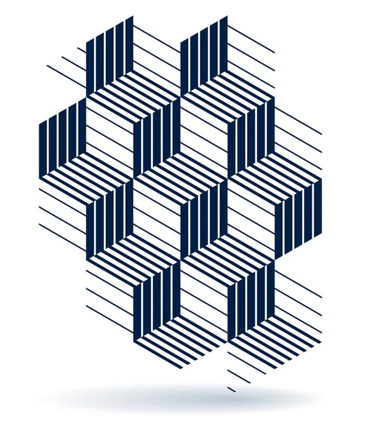 Fond Géométrique Vectoriel Abstrait Créé Avec Des Cubes Des Formes — Image vectorielle