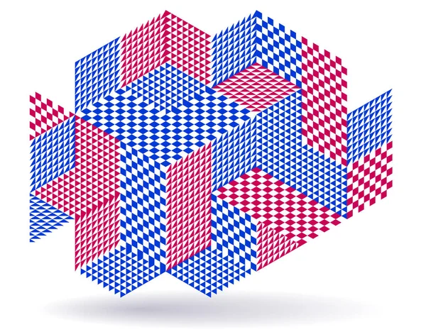 Изометрический Кубический Дизайн Векторный Геометрический Абстрактный Фон Современная Тема Абстракции — стоковый вектор