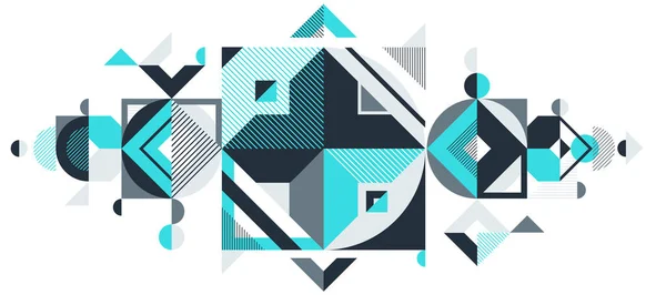 Fond Vectoriel Géométrique Abstrait Conception Papier Peint Style Memphis Art — Image vectorielle
