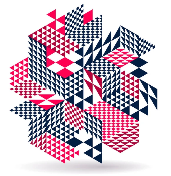 等距3D立方体矢量抽象几何背景 抽象艺术多边形图形设计墙纸 立方形状 构图低矮 — 图库矢量图片