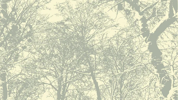 Vecteur Abstrait Fond Sale Grunge Avec Des Branches Arbres Chaotiques — Image vectorielle