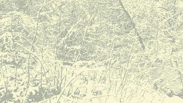 病媒抽象的肮脏的背景 树枝杂乱无章地缠绕着冬天的积雪 — 图库矢量图片