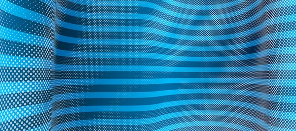 Texture Punteggiata Astratta Blu Vettoriale Linee Sfondo Con Prospettiva Dimensionale — Vettoriale Stock