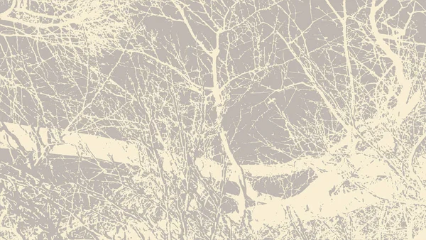 Векторный Абстрактный Грязный Гранж Фон Хаотичными Ветвями Деревьев Запутавшимися Зимой — стоковый вектор