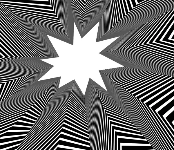 Abstract Vector Lines Background Black White Linear Perspective Dimensional Optical — Stock Vector